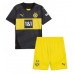 Echipament fotbal Borussia Dortmund Donyell Malen #21 Tricou Deplasare 2024-25 pentru copii maneca scurta (+ Pantaloni scurti)